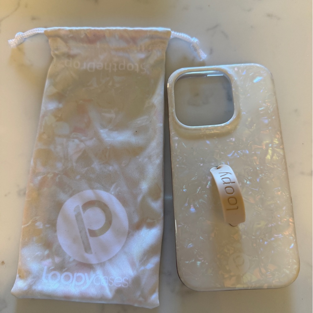 White marble Loopy case.